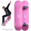 Braille Complete Skateboard for Adults Teens Boys Girls Kids Skateboard: Standard Skateboard for Tricks 8.25 Inch x 31.5 Long Pro Skate Board Full Grip Tape, 7 ply Canadian Maple Metal Trucks, Pink view 1