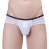 Pirlim Sexy Transparent Ultra Thin Mesh Men's Bikini Pants Large Size See-through Briefs Men's Shorts Underwear (L, White) view 2
