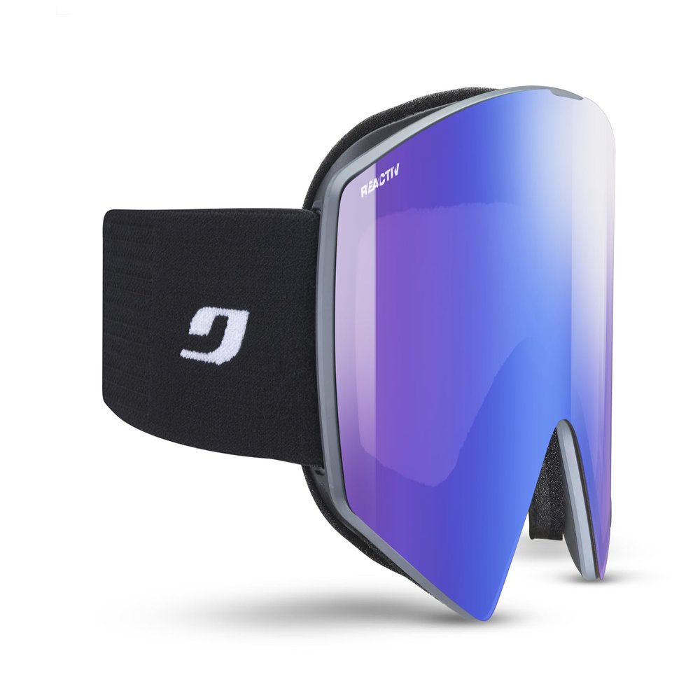 Julbo Razor Edge REACTIV Goggles Goggles - Black Frame - Rose w/Blue Mirror Lens (REACTIV 1-3 High Contrast)