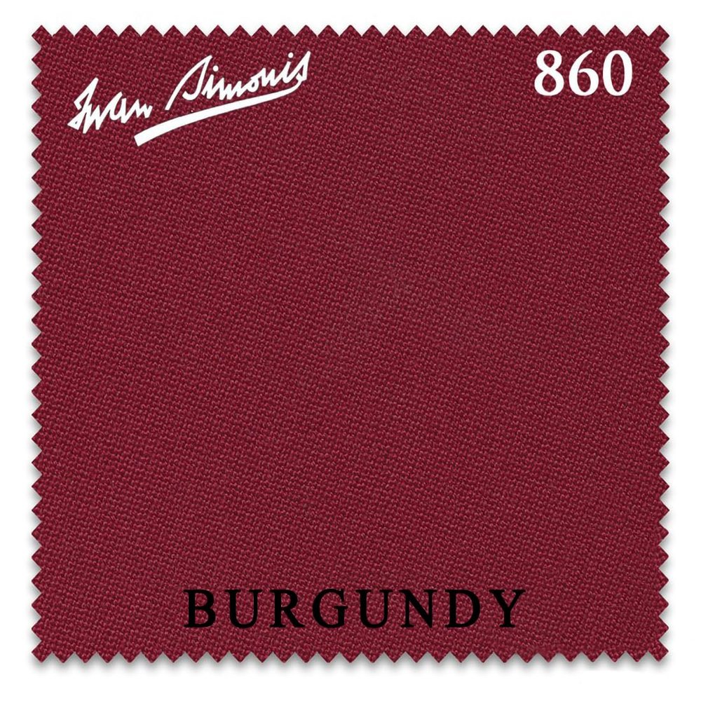 Iwan Simonis 860 Pool Billiard Table Cloth - Authorized Dealer (Burgundy, 10 ft)
