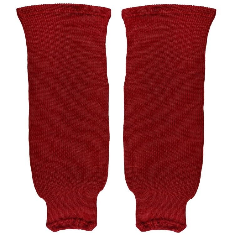 PEAR SOX Pro Weight Solid Color Hockey Socks (Scarlet, Adult)