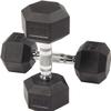 Dumbbell Rubber Coated Hex Dumbbells, Home Gym Training Hex Dumbbell with Metal Handle 20lbs view 1