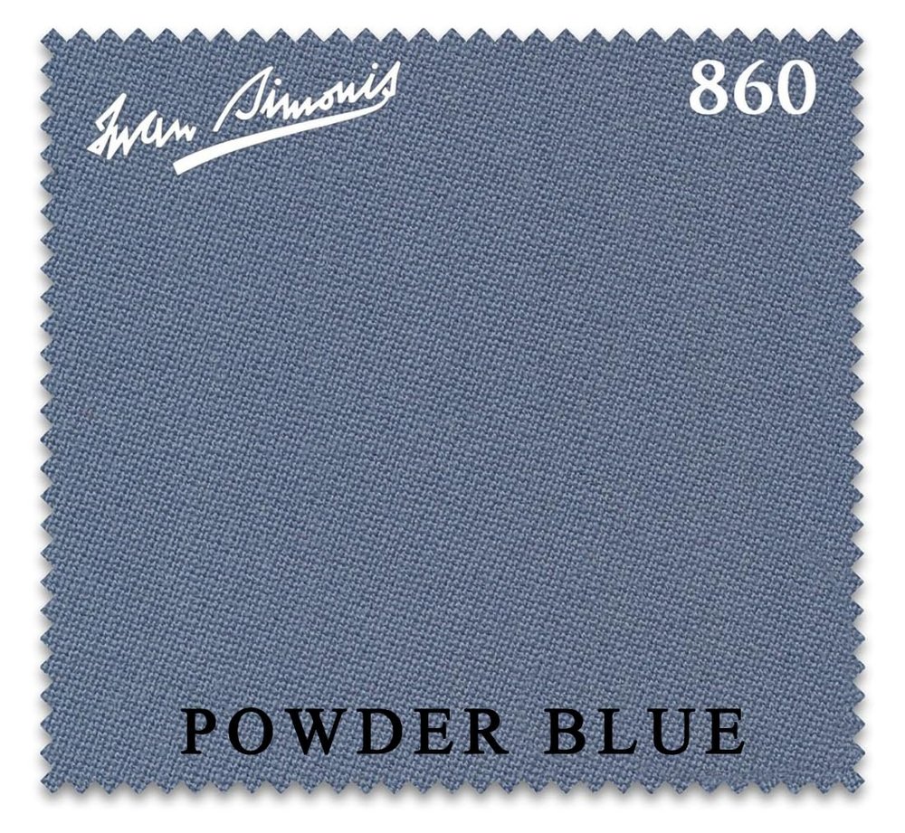 Iwan Simonis 860 Pool Billiard Table Cloth - Authorized Dealer (Powder Blue, 7 ft)