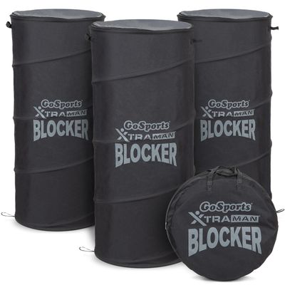 GoSports XTRAMAN PRO 46" XL Pop Up Defender 3 Pack - Heavy Duty Multi-Sport Blocking Dummy - Training Equipment for Basketball, Football, Soccer and More