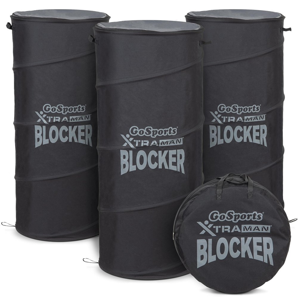 GoSports XTRAMAN PRO 46" XL Pop Up Defender 3 Pack - Heavy Duty Multi-Sport Blocking Dummy - Training Equipment for Basketball, Football, Soccer and More