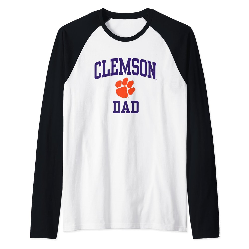 Clemson Tigers Dad Icon Officially Licensed Raglan Baseball Tee