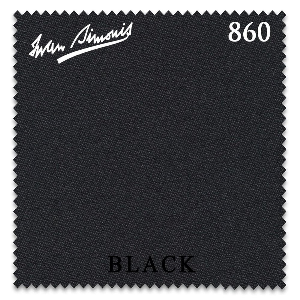 Iwan Simonis 860 Pool Billiard Table Cloth - Authorized Dealer (Black, 7 ft)