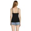 ANUFER Womens 3 Pieces Basic Camisole Adjustable Strap Vest Tank Tops with Built-in Shelf Bra Stretch Undershirts Black + Grey + Nude S view 4