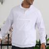 Opomelo Men's Athletic Quarter Zip Pullover Golf Hiking Running Lightweight Jacket Workout Sweatshirt With Pocket White view 3