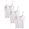 ANUFER Womens 3 Pieces Basic Camisole Adjustable Strap Vest Tank Tops with Built-in Shelf Bra Stretch Undershirts White + White + White 4XL view 1