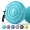 FITMIND Inflated Wobble Cushion,Circular Non-slip Texture for Comfortable Sitting, Extra Thick Dyna Disc with Pump for Core Strength,Wiggle Seat to Improve Posture, Fitness,660lb Load Capacity-Cyan view 1