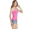 ANUFER Womens 3 Pieces Basic Camisole Adjustable Strap Vest Tank Tops with Built-in Shelf Bra Stretch Undershirts Purple + White + Pink-2 XL view 4