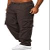 AIFARLD Men's Cargo Pants with Pockets Cotton Hiking Sweatpants Casual Athletic Jogger Sports Outdoor Trousers Relaxed Fit Coffee view 3