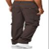 AIFARLD Men's Cargo Pants with Pockets Cotton Hiking Sweatpants Casual Athletic Jogger Sports Outdoor Trousers Relaxed Fit Coffee view 4