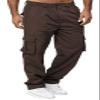AIFARLD Men's Cargo Pants with Pockets Cotton Hiking Sweatpants Casual Athletic Jogger Sports Outdoor Trousers Relaxed Fit Coffee view 1