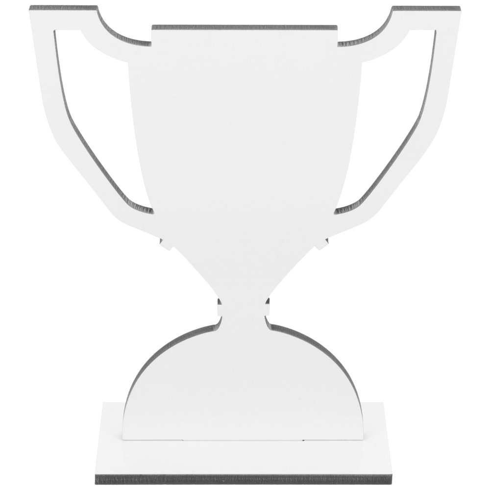 VILLCASE Sublimation Blank Trophy MDF Wood Sports Trophy Sign for Home Office Hotel Decor