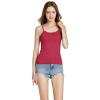 ANUFER Womens 3 Pieces Basic Camisole Adjustable Strap Vest Tank Tops with Built-in Shelf Bra Stretch Undershirts Burgundy + Green + Pink-1 3XL view 2
