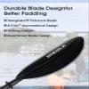 HIKULA Kayak Paddles Aluminum Shaft Paddle with Nylon Blades, Floating Adjustable Kayaking Oars, 3 Piece, 220-240cm/86-94 Inches,Black/Rose/Teal view 2