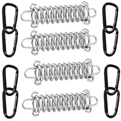 Metal Spring Buckle Dog Leash - Portable, Multi-Function, Shock Absorbing, 8PCS Snap Hooks