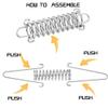 Metal Spring Buckle Dog Leash - Portable, Multi-Function, Shock Absorbing, 8PCS Snap Hooks view 3