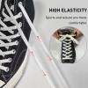 UamGlsob 5/16" Wide Elastic Shoe Laces Replacement Laces for Converse High Tops Sneakers, Stretch Flat Shoelaces Shoe Strings (Black-02, 54''/140cm) view 3