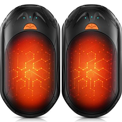 AI Hand Warmers Rechargeable 2 Pack,6000mAh Rechargeable Hand Warmer,20Hrs Long Heating Electric Hand Warmer,Portable Pocket Heater,Gifts for Christmas,Camping,Stocking Stuffers,Gifts for Men