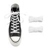 UamGlsob 5/16" Wide Elastic Shoe Laces Replacement Laces for Converse High Tops Sneakers, Stretch Flat Shoelaces Shoe Strings (White-02, 45''/115cm) view 1