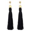 Bohemian Long Tassel Dangle Earrings For Women Red Black Silk Fabric Drop Statement Earring Ethnic Fashion Jewelry Gift (Color : EA086-01) view 2