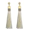 Bohemian Long Tassel Dangle Earrings For Women Red Black Silk Fabric Drop Statement Earring Ethnic Fashion Jewelry Gift (Color : EA086-01) view 3