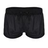 Rswnyirn Men's Drawstring See-Through Swim Trunks Boxer Beach Shorts Swimsuits Quick Dry Loose Underwear Black Small view 1