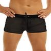 Rswnyirn Men's Drawstring See-Through Swim Trunks Boxer Beach Shorts Swimsuits Quick Dry Loose Underwear Black Small view 2