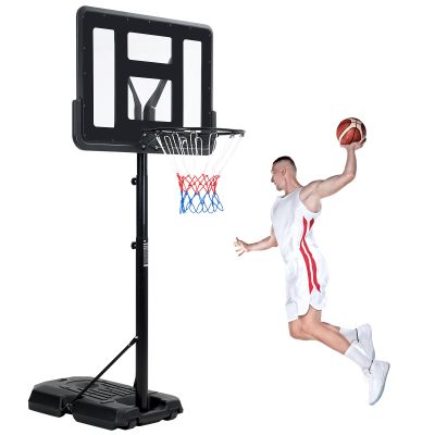 Basketball Hoop Outdoor,Portable Basketball Hoop Goal System 6.6-10ft Adjustable with 44 Inch Backboard & Wheels Basketball Equipment for Kids/Adults Indoor Outdoor 3+