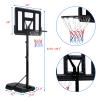 Basketball Hoop Outdoor,Portable Basketball Hoop Goal System 6.6-10ft Adjustable with 44 Inch Backboard & Wheels Basketball Equipment for Kids/Adults Indoor Outdoor 3+ view 2