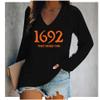 1692 They Missed One Shirt 1692 You Missed One Shirt Halloween Sweaters For Women 1692 They Missed One Shirt Casual Loose Fun Sweatshirt view 2
