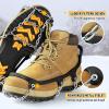 Pecube Ice Cleats for Shoes and Boots Traction Cleats Men Women Boot Chains Crampons for Anti Slip Outdoor Shoveling Hiking Walking on Snow and Ice (Silver, M) view 3