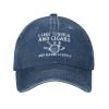 Funny Hat I Like Tequila and Cigars and Maybe 3 People Men Baseball Graphic Navy Blue view 1