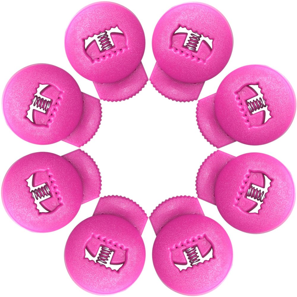 Jomeya Glove Locks, 8 Pack Baseball Glove Lace Locks, No More Knots Required, Universal Fit for Baseball and Softball Gloves (Pink)
