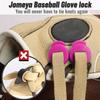 Jomeya Glove Locks, 8 Pack Baseball Glove Lace Locks, No More Knots Required, Universal Fit for Baseball and Softball Gloves (Pink) view 2