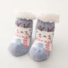 Christmas Baby Non Slip Warm Socks Infant Thick Winter Socks with Grips for Baby Boys Girls Floor Socks (Blue, 4 Infant) view 2