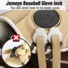 Jomeya Glove Locks, 8 Pack Baseball Glove Lace Locks, No More Knots Required, Universal Fit for Baseball and Softball Gloves (White) view 2