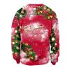Colorful House Unisex's Ugly Christmas Jumper Sweater Printed Pullover, 3D Digital Print Sweatshirt(Large,Cat and Dog Red) view 3