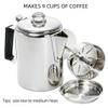 Cididu Camping Coffee Pot Stainless Steel, Coffee Pot Outdoors, Durable Stove Top Brew Coffee Maker on Fire, Ideal for Group Camping, Hiking, Backpacking, RV and Travel, 9 Cups view 2