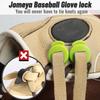 Jomeya Glove Locks, 8 Pack Baseball Glove Lace Locks, No More Knots Required, Universal Fit for Baseball and Softball Gloves (Neon Green) view 2
