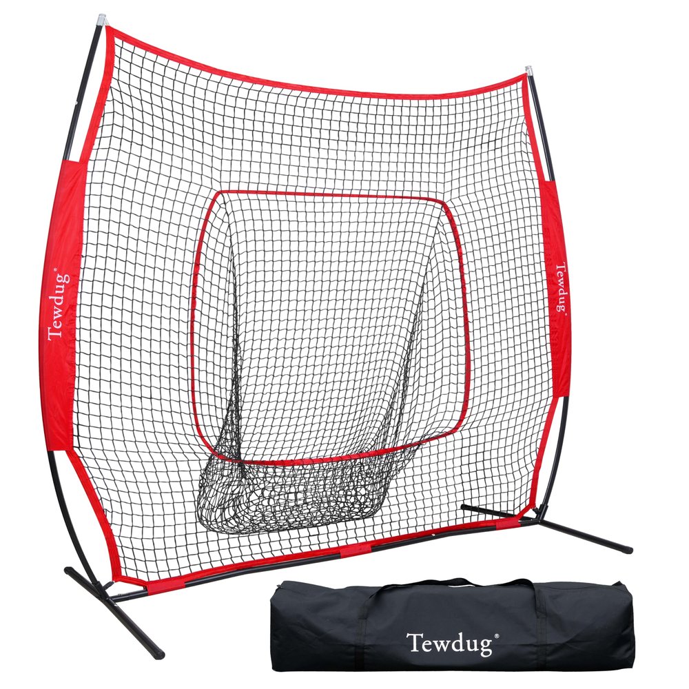 7x7 ft Baseball Hitting Net,Softball Practice Net for Hitting,Pitching,Throwing with Thickened Handbag,Baseball Training for All Levels