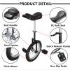 Gdrasuya10 24 Inch Wheel Outdoor Unicycle Height Adjustable Seat Wheel Unicycle Adults Exercise Bicycle Tire Unicycles Steel Wheel Unicycle for 10-60 Age Sports Fitness Bike (24"/Black) view 3