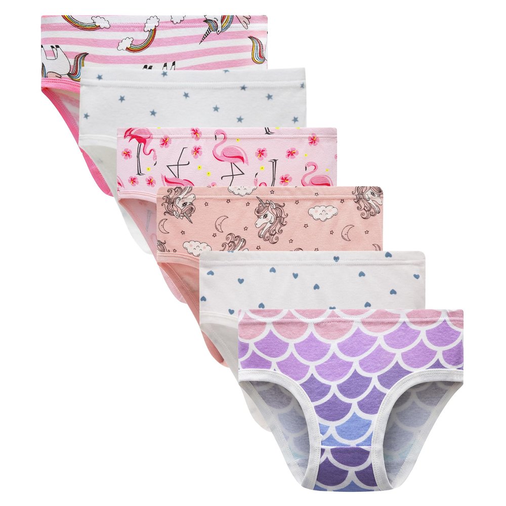 Winging Day Little Girls Assorted Prints Panties Size 3 (6-Pack)