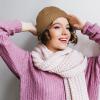4pcs Wool Fisherman Beanies for Men, Knit Short Watch Cap Winter Warm Hats view 4