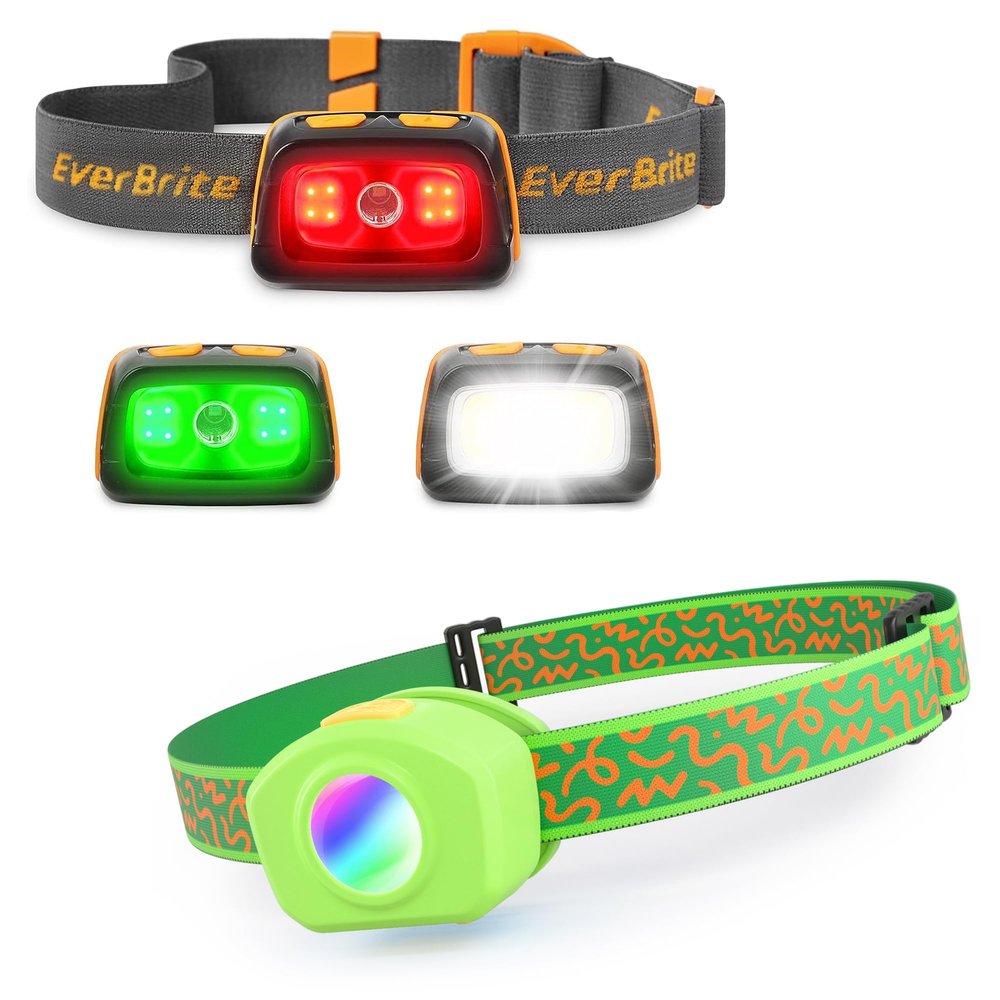 EverBrite 350 Lumens Rechargeable Headlamp and LED Rechargeable Kids Headlamp