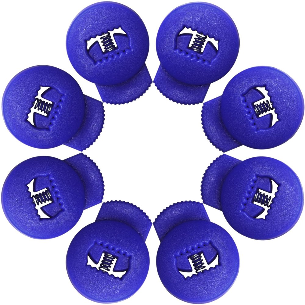 Jomeya Glove Locks, 8 Pack Baseball Glove Lace Locks, No More Knots Required, Universal Fit for Baseball and Softball Gloves (Navy Blue)