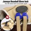 Jomeya Glove Locks, 8 Pack Baseball Glove Lace Locks, No More Knots Required, Universal Fit for Baseball and Softball Gloves (Navy Blue) view 2